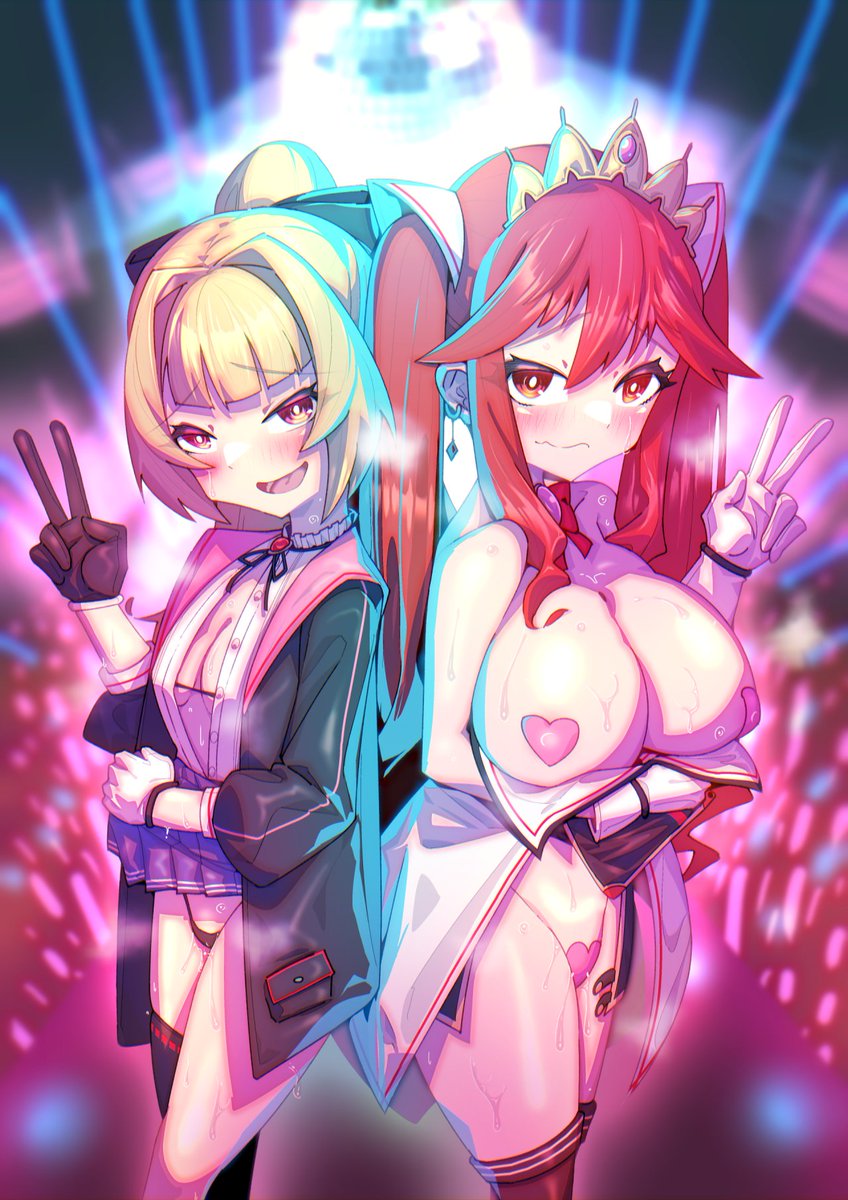 Skeb納品しました!

同人ゲーム『(裏アカ自撮り系)魔法少女グレイス』の魔法少女二人が服をたくし上げなどしながら恥ずかしそうにピースしているしているイラストです! 