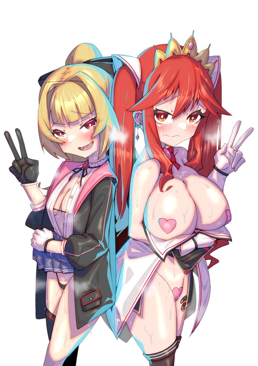 Skeb納品しました!

同人ゲーム『(裏アカ自撮り系)魔法少女グレイス』の魔法少女二人が服をたくし上げなどしながら恥ずかしそうにピースしているしているイラストです! 