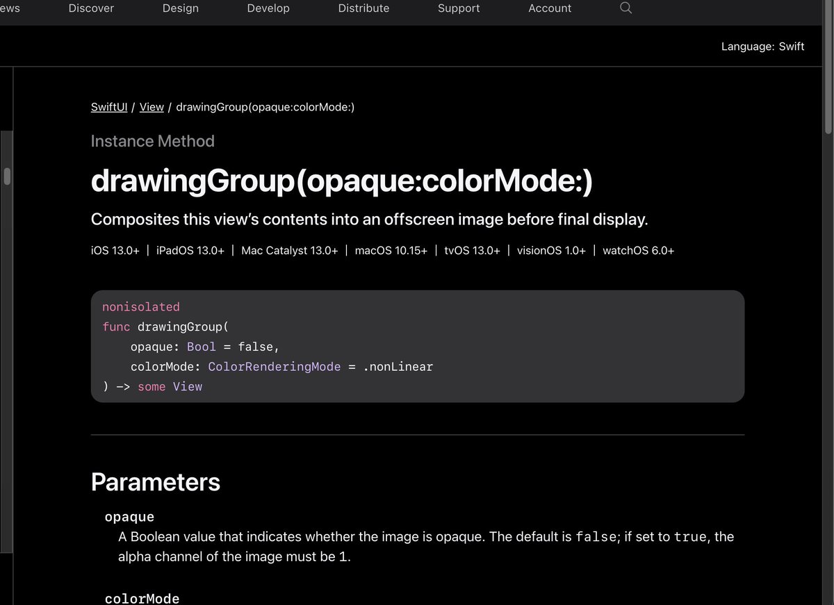 techbaxdev's tweet image. ⚡️Boost SwiftUI performance with .drawingGroup() — offloads rendering to the GPU for smoother blurs, shadows &amp;amp; complex layers.

ZStack { /* complex UI */ } .drawingGroup() ✅
🔁 Pair with .equatable() to skip redraws.

#SwiftUI #iOSDev #AdvancedSwiftUI #PerformanceTip