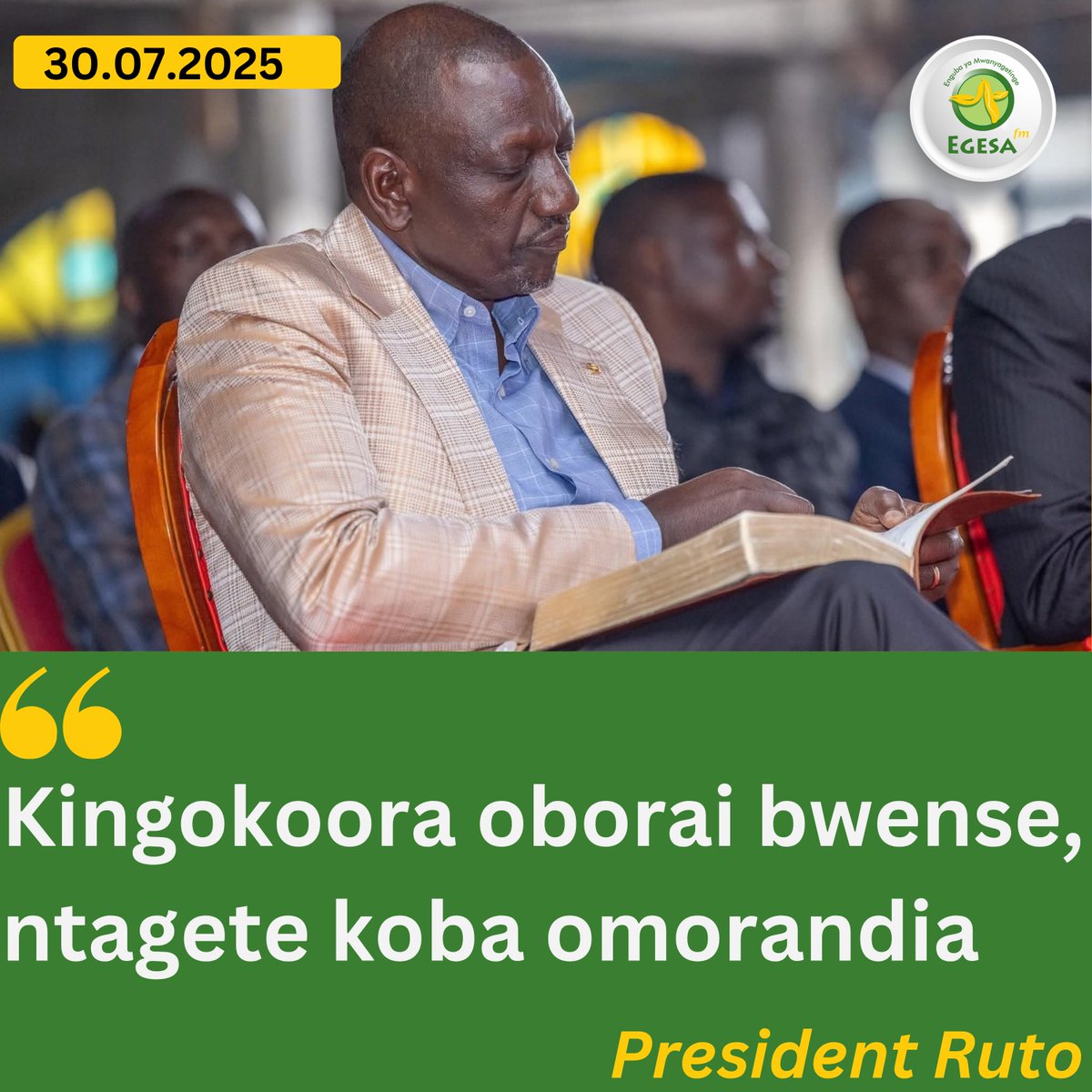 I'll be an evangelist once I'm done with Kenyan leadership- President Ruto