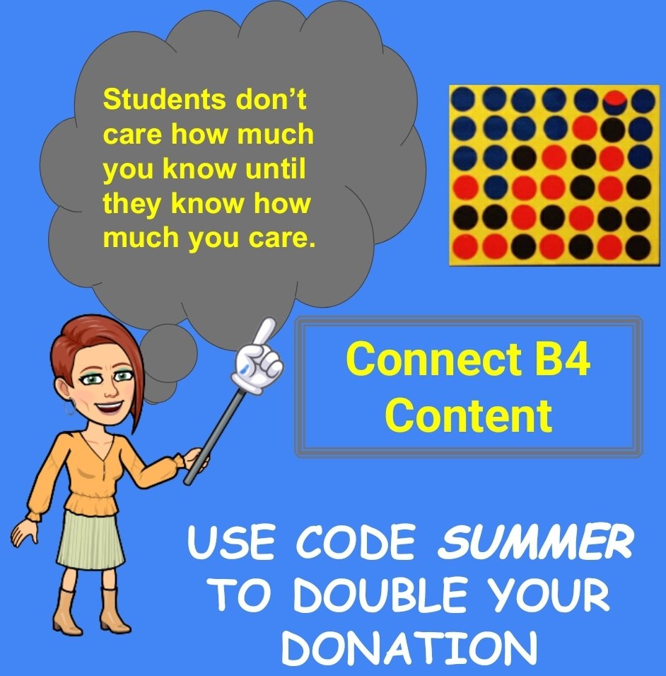 <a href="/craignewmark/">craig newmark</a> Code SUMMER doubles all donations today
No child should feel unprepared on day 1.
Providing supplies is about pride, possibility, &amp; leveling the playing field.
💲9⃣6⃣helps me give my students a fair start. #EquityFocus
#clearthelist #DonorsChoose