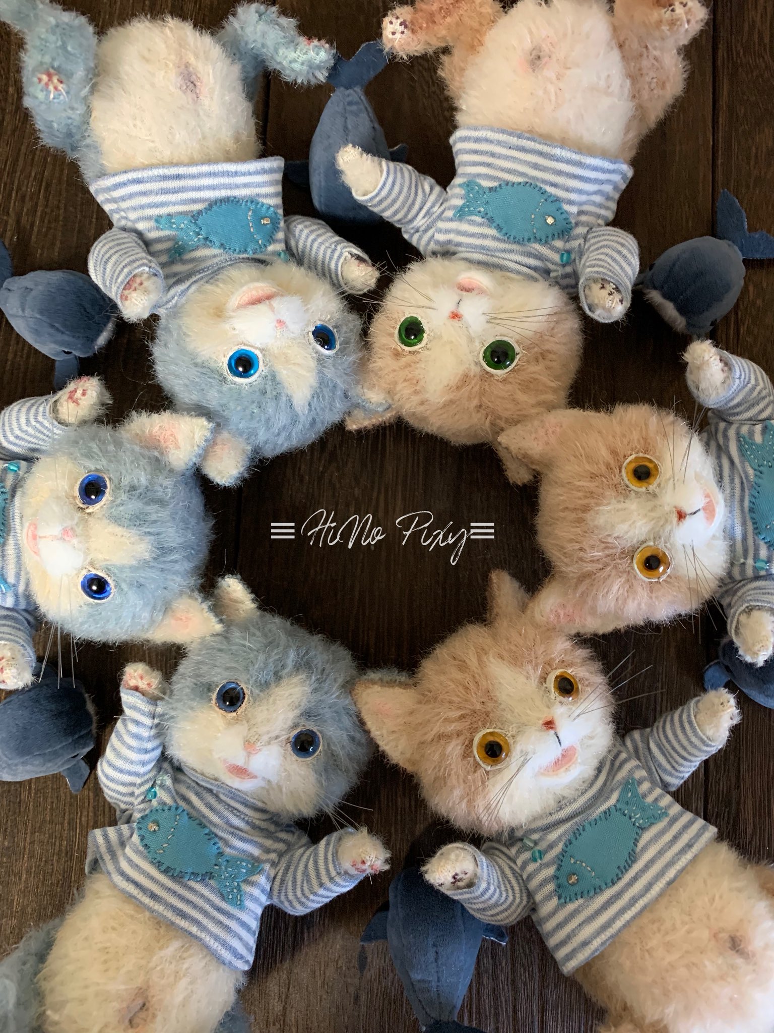 ハンドメイド　HiNo pixy 小狐　ピンク ハンドメイド HiNo pixy 小狐 ピンク