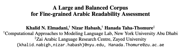 CAMeL Lab | «مختبر «كامل tweet media