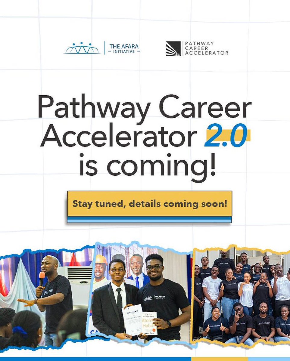 Something exciting is coming! 🚀

Pathway Career Accelerator 2.0 is loading! It’s bigger, better, and even more impactful.

If you thought the last cohort was transformative, wait till you see what we have planned this time.

Stay tuned , details drop soon!