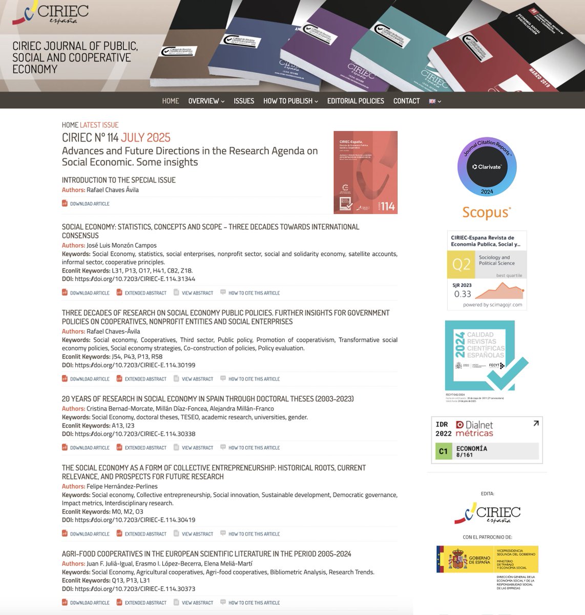 CIRIEC SP Journal (@ciriecspjournal) on Twitter photo New issue of “CIRIEC-Spain, Journal of Public, Social and Cooperative Economy” <a href="/ciriecSPjournal/">CIRIEC SP Journal</a> 1⃣1⃣4⃣
Special issue on Advances and perspectives in the research agenda on #SocialEconomy
Ed: <a href="/Rafael_Chaves_9/">Rafael Chaves-Avila</a>
📕 ciriec-revistaeconomia.es/en/issue/?num=…
#ciriecSPjournal <a href="/CIRIEC_Esp/">CIRIEC-España</a> New issue of “CIRIEC-Spain, Journal of Public, Social and Cooperative Economy” <a href="/ciriecSPjournal/">CIRIEC SP Journal</a> 1⃣1⃣4⃣
Special issue on Advances and perspectives in the research agenda on #SocialEconomy
Ed: <a href="/Rafael_Chaves_9/">Rafael Chaves-Avila</a>
📕 ciriec-revistaeconomia.es/en/issue/?num=…
#ciriecSPjournal <a href="/CIRIEC_Esp/">CIRIEC-España</a>
