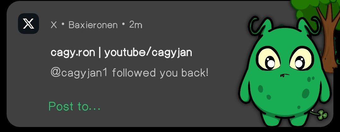 One of the most adored and respected figures in Web3 and gaming and a true legend in the Ronin space  just followed the absolutely cutest BAXIE! 🥹💖

It’s none other than our amazing Lord <a href="/cagyjan1/">cagy | youtube/cagyjan</a>! ✨

Hmm… do you think Lord Cagy will stream BAXIE once the gameplay is out?