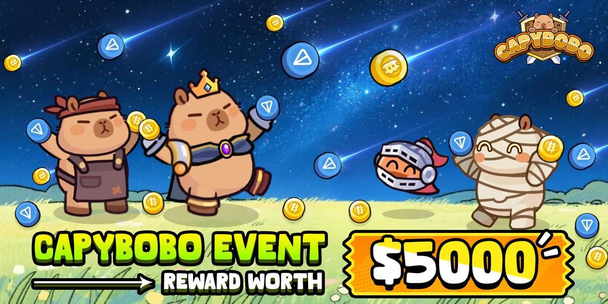 Capybobo Giveaway event is LIVE! 

Get ready for $5000 worth of rewards
Just in time to kick off the countdown to our Q3 airdrop!

Join in seconds, win in minutes. 
Event Link - gleam.io/Jzpw5/capybobo…

Dates: July 30 - Aug 3

Pybobo — Your Capy, Your Culture, Your Coin.
