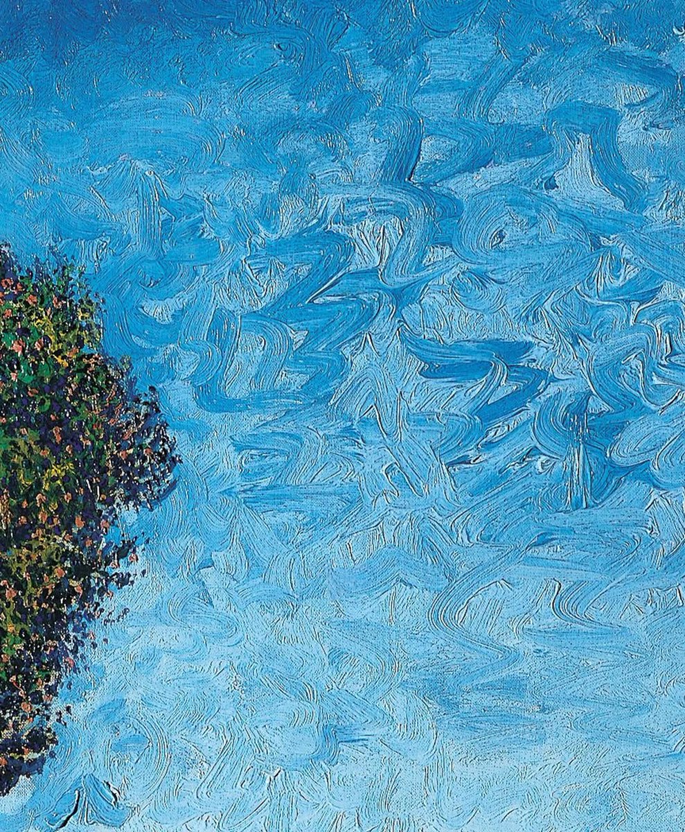 vangoghmuseum's tweet photo. 🌪️Van Gogh aimed to capture the essence of each overall scene in his works. He depicted the sky turning blue due to the Mistral, a strong wind in southern France. His brushstrokes might seem visionary, but they accurately show the turbulent skies of that day. https://t.co/IKSjmceNZt