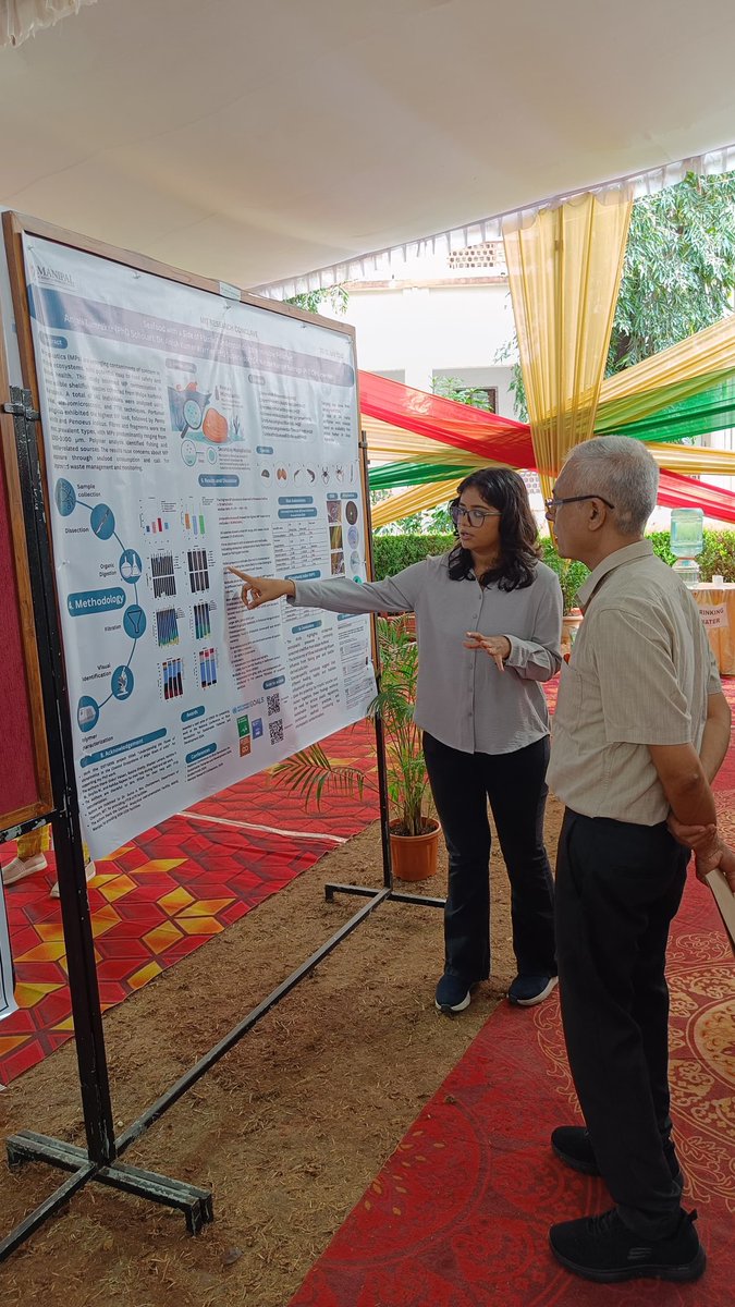 AnjaliTamrakar5's tweet image. Presented my work &quot;Seafood with a Side of Plastic?&quot; at the MIT Research Conclave, Manipal (30–31 July 2025) 🌊🧫
Grateful for the learning, feedback, and support from my mentors and peers!

#Microplastics #MarinePollution #PhDLife #MITMAHE #ResearchConclave #EnvironmentalScience