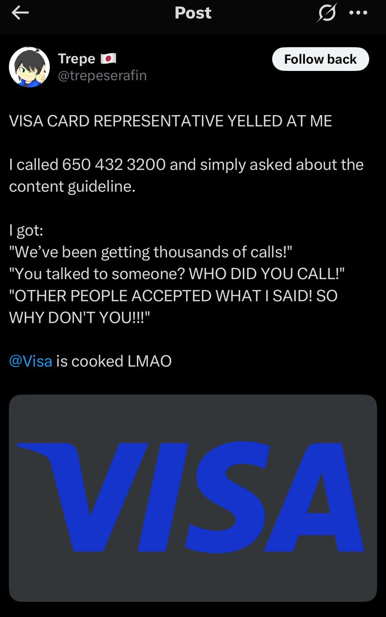Visa's reacting. Don't let up.

It doesn't matter who, what, or how. Eventually, the thing will crack under enough force.