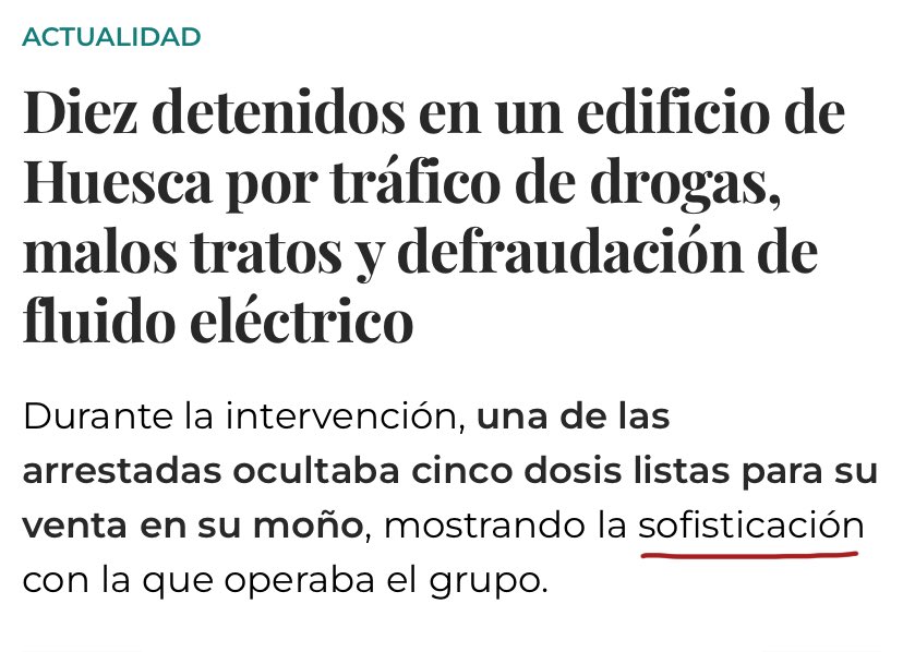 Ahora resulta que ocultar cocaína en el moño es sofisticación. En fin.
