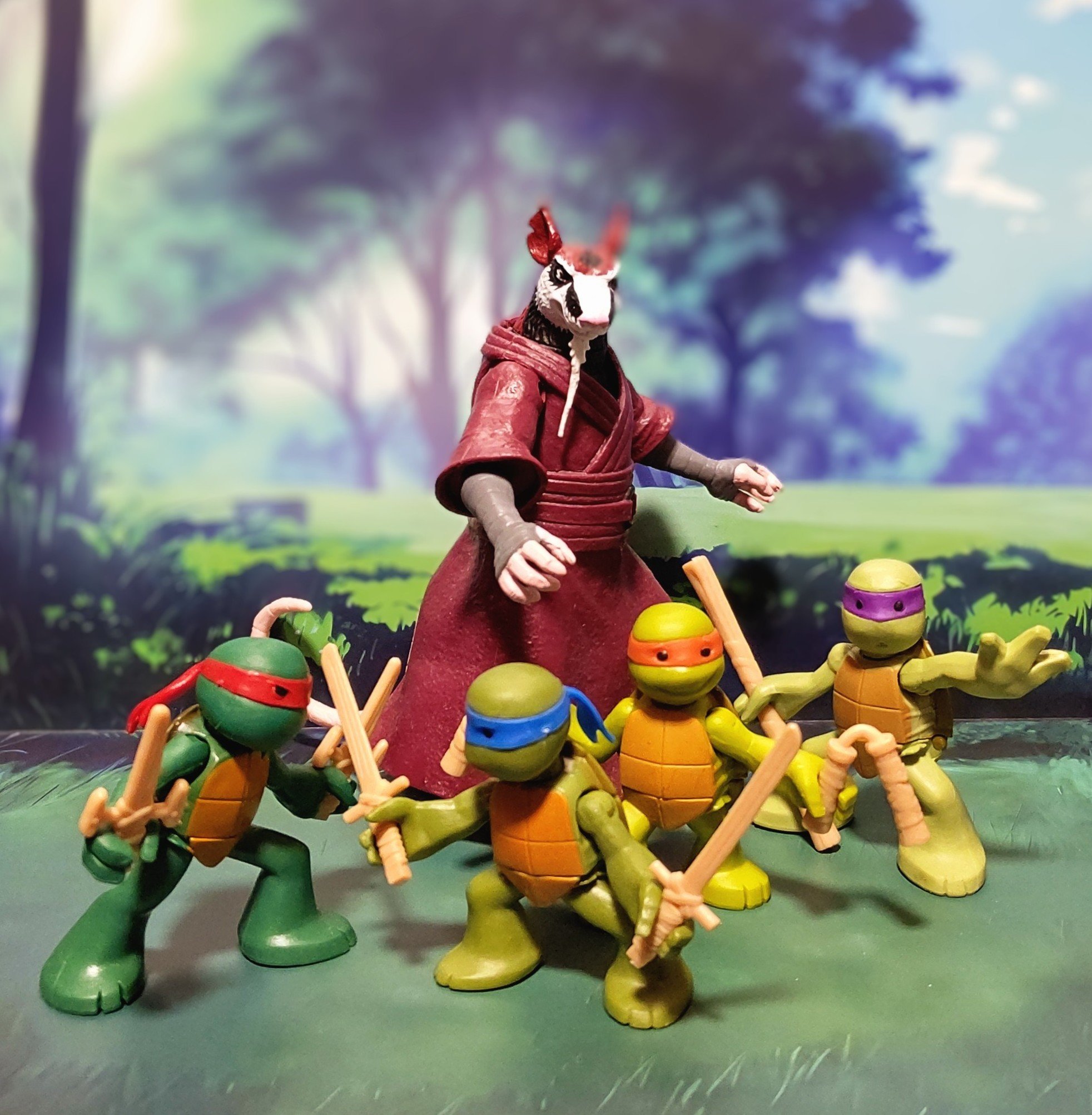 ミュータントタートルズ　サーファー　レオ　フィギュア プレイメイツ タートルズ TMNT サーフィン ニンジャ サーファー
