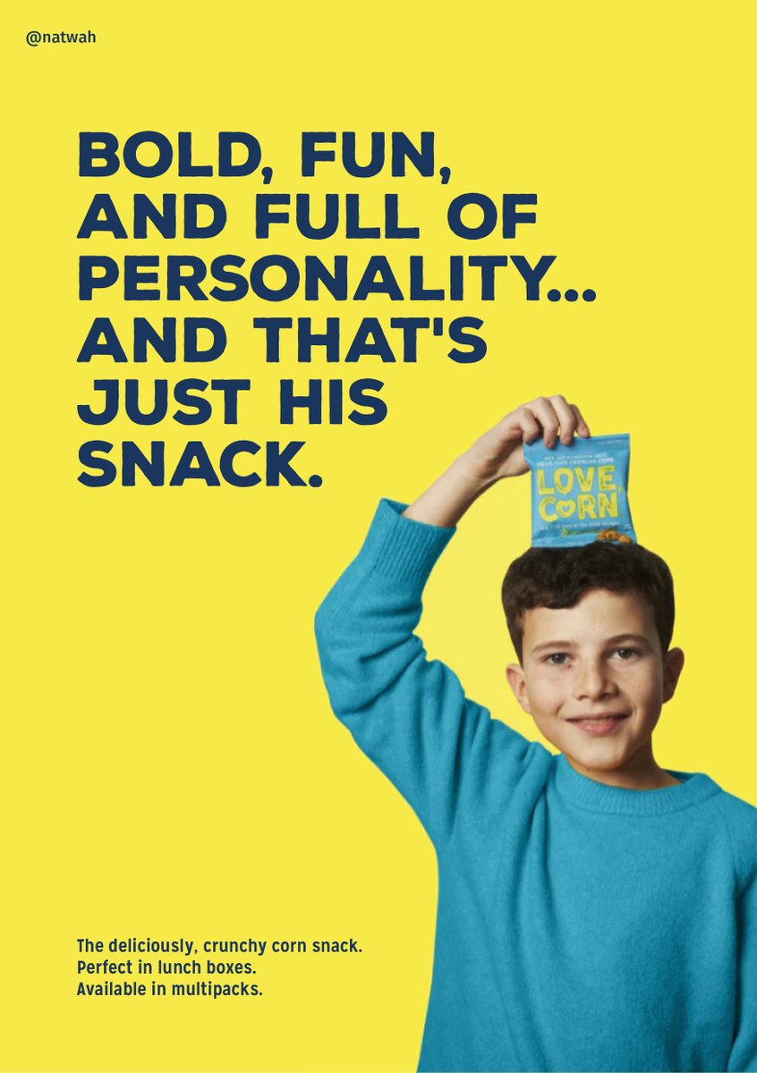 Natalie Sullivan (@natwah) on Twitter photo That's just his snack... <a href="/OneMinuteBriefs/">One Minute Briefs ⏱️</a> of the Day: Create posters that show why LOVE CORN is the ultimate lunchbox upgrade... the crunchy, delicious, better-for-you snack that kids love! @LoveCorn_Snacks #LoveCorn That's just his snack... <a href="/OneMinuteBriefs/">One Minute Briefs ⏱️</a> of the Day: Create posters that show why LOVE CORN is the ultimate lunchbox upgrade... the crunchy, delicious, better-for-you snack that kids love! @LoveCorn_Snacks #LoveCorn