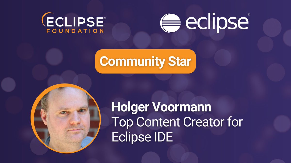 EclipseJavaIDE's tweet image. 🎉 Join us in congratulating Holger Voormann for being recognised as a top content creator for the #EclipseIDE!

@howlger consistently shares insightful YouTube videos highlighting the latest improvements in each @EclipseJavaIDE release. 

📺 hubs.la/Q03ztgJc0

#opensource
