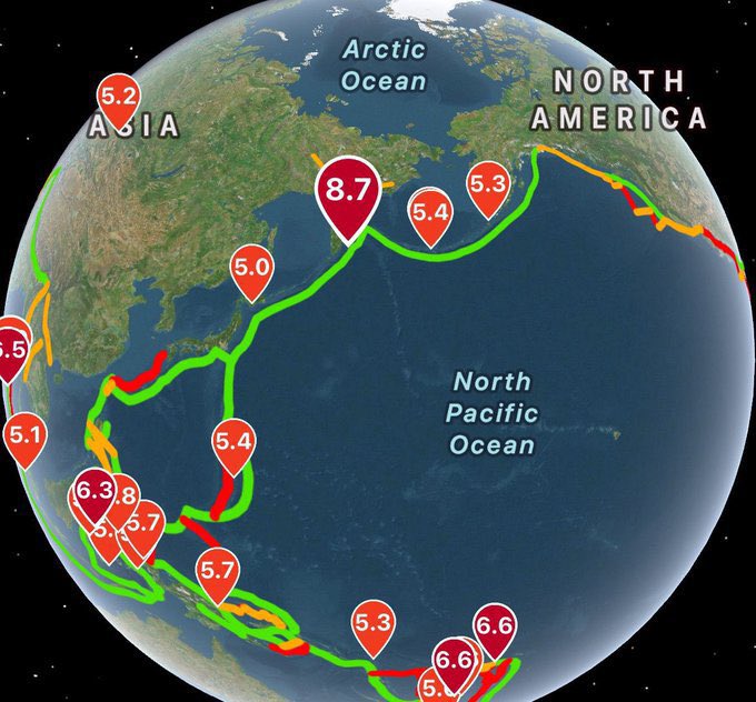 🙏🙏🙏Stay safe all friends📍Pasific (California, Japan, Hawaii, Alaska,.......) #Earthquake #TsunamiWatch