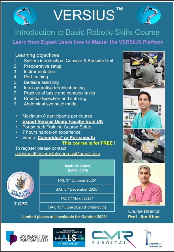 Portsmouth Colorectal (@pcolorectal) on Twitter photo #VERSIUS
<a href="/CMRSurgical/">CMR Surgical</a>
<a href="/AnnaRamRad/">CMR Ana Raduc</a>
<a href="/GarethRhind/">Gareth Rhind</a>
<a href="/atanupal/">Atanu Pal</a>
<a href="/JimkhanMD/">Jim Khan</a>
Introduction to basic robotic skills course, limited places available for Friday 3rd October 2025! #VERSIUS
<a href="/CMRSurgical/">CMR Surgical</a>
<a href="/AnnaRamRad/">CMR Ana Raduc</a>
<a href="/GarethRhind/">Gareth Rhind</a>
<a href="/atanupal/">Atanu Pal</a>
<a href="/JimkhanMD/">Jim Khan</a>
Introduction to basic robotic skills course, limited places available for Friday 3rd October 2025!
