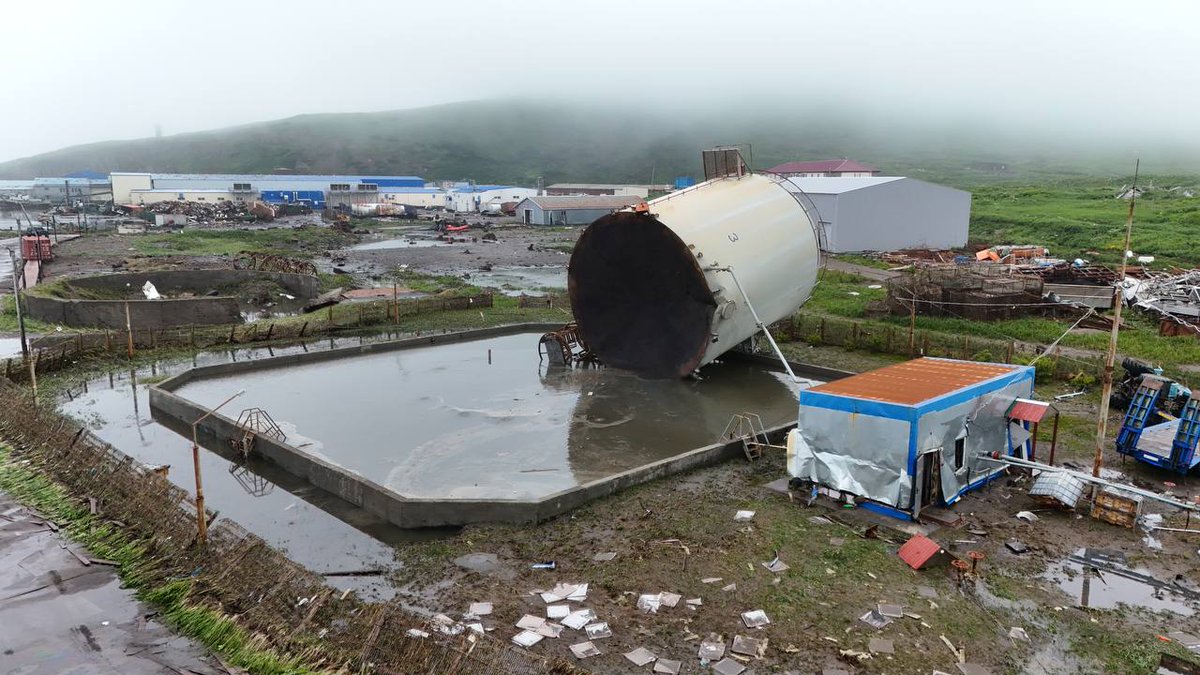 Sakhalin Oblast, Russia ❗ 
📸 Footage shows the consequences of the earthquake and tsunami on Paramushir Island, where Severo-Kurilsk is located.