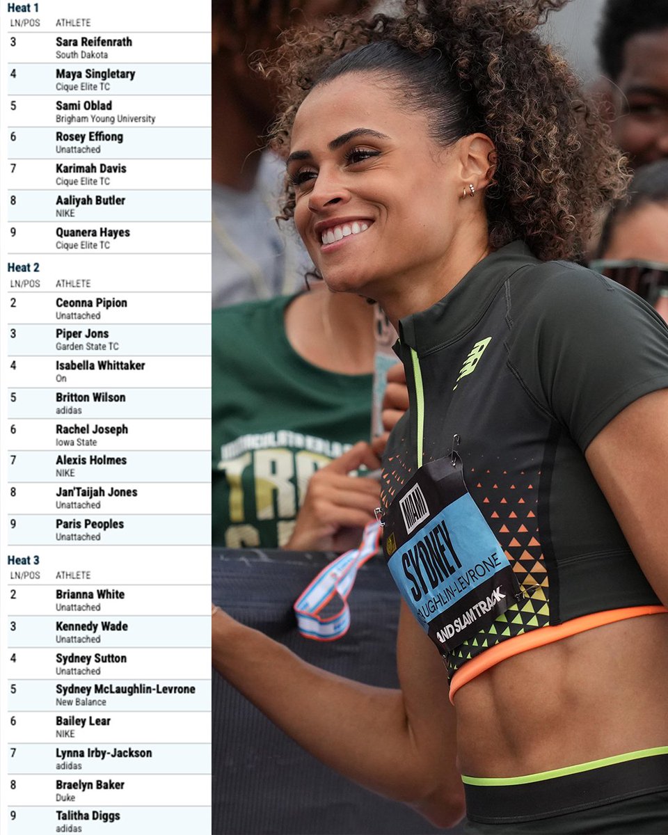 #USATFOutdoors women's 400m prelim heats