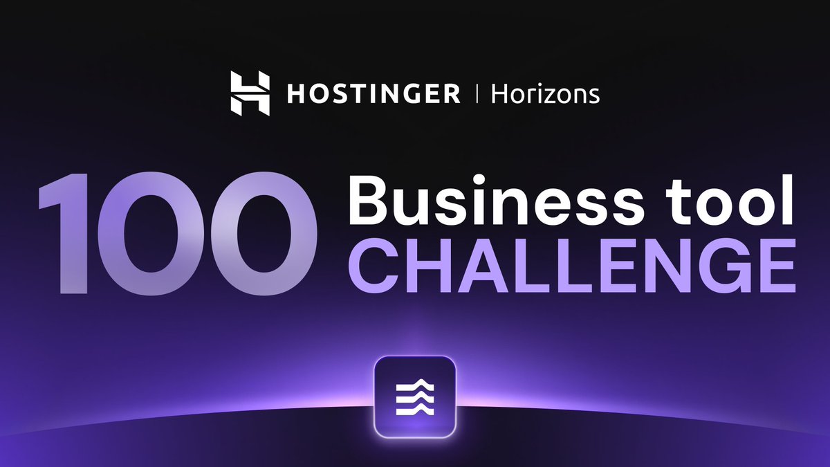 🚀 The Hostinger Horizons 100 business tool challenge is here!

We’re challenging creators, entrepreneurs, and innovators to build 100 game-changing business tools - from AI solutions to productivity apps.

💡Your mission: create a business tool, launch it, and make an impact.