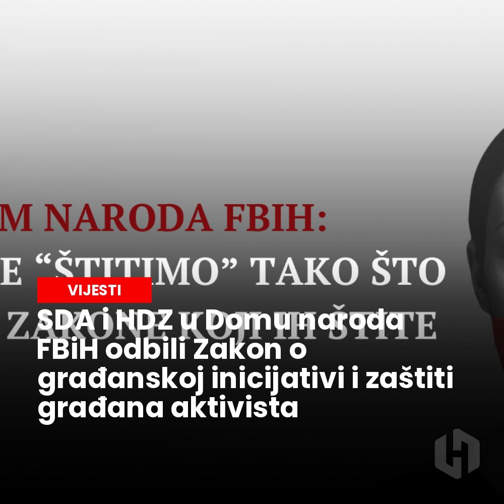 Zakon o zaštiti građana od SLAPP tužbi nije dobio podršku u Domu naroda, unatoč ranijim obećanjima, ostavljajući aktiviste nezaštićenima. - bit.ly/3UBmw3X

#građanskaInicijativa #SLAPPtužbe #AarhusCentar #zaštitaGrađana #aktivizam