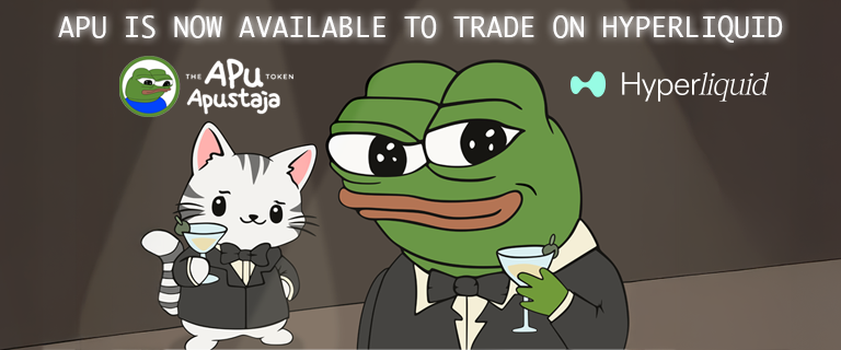 APU is now live on Hyperliquid.xyz 🐸📈

We’re proud to announce that $APU is officially live for trading on Hyperliquid — the leading onchain orderbook exchange. 

APU is the first memecoin on muradlist.xyz to bridge directly from Ethereum to Hyperliquid.

This