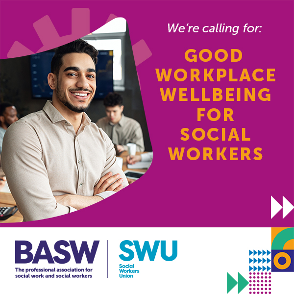 2⃣ | Good workplace wellbeing.

Social workers have a right to a healthy and positive work environment so in turn they can deliver the highest quality of service to the people they support.

Back our campaign 👉 basw.co.uk/about-basw/cam…