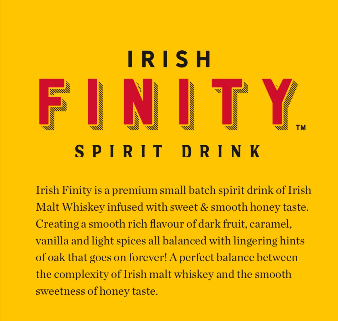HydeWhiskey's tweet photo. NEW FROM HYDE: Single Malt Irish whiskey blended with pure west cork Irish honey! #finity https://t.co/TkSk1PFacW