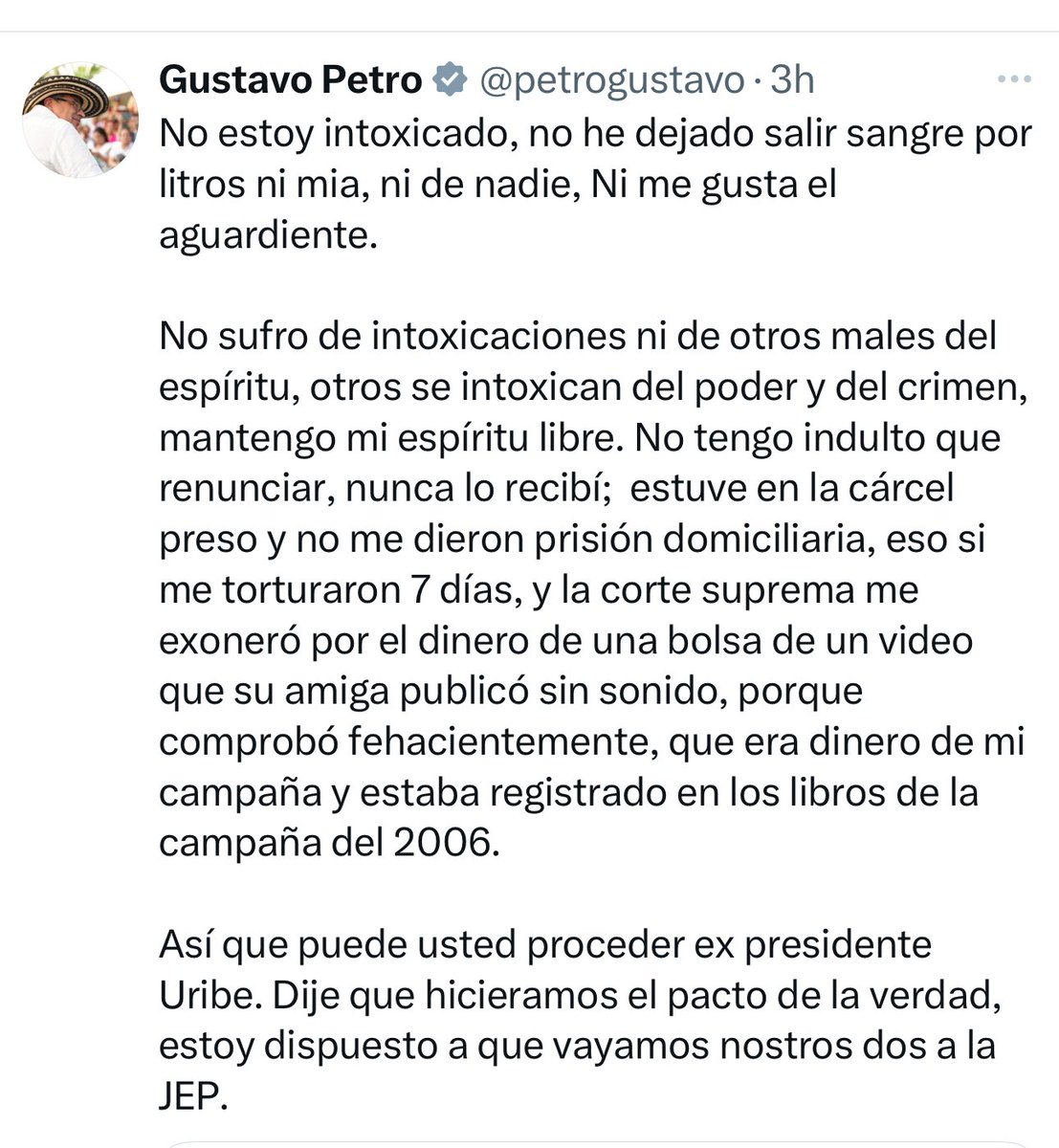 Luis Carlos Orejarena (@lorejarena) on Twitter photo Las peleas populistas entre <a href="/petrogustavo/">Gustavo Petro</a> y <a href="/AlvaroUribeVel/">Álvaro Uribe Vélez</a> son lamentables, cómo es posible que exista una discusión entre 2 mandatarios para retarse ante qué autoridad se desean entregar por sus presuntos actos delictivos?
Tocamos fondo!
No vote por emociones sino por razones! Las peleas populistas entre <a href="/petrogustavo/">Gustavo Petro</a> y <a href="/AlvaroUribeVel/">Álvaro Uribe Vélez</a> son lamentables, cómo es posible que exista una discusión entre 2 mandatarios para retarse ante qué autoridad se desean entregar por sus presuntos actos delictivos?
Tocamos fondo!
No vote por emociones sino por razones!