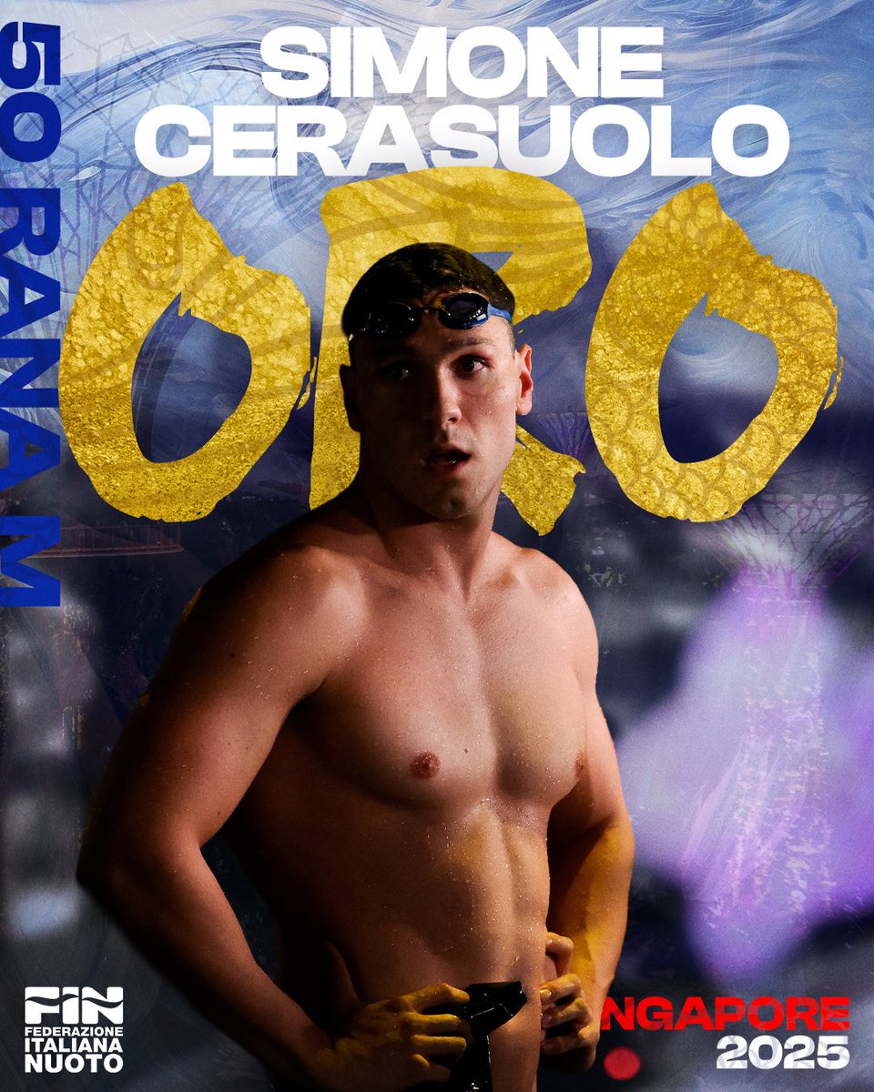 🥇 CERASUOLO OROOO DA URLO!!! QUI SI FA LA STORIAAA 😱

💥 50 rana da brividi! Simone sfreccia con un'accelerazione da paura, fa saltare il banco in 26"54 e si laurea campione del mondo 🌍

📸 <a href="/DBM_Media/">DBM Deepbluemedia</a> 
#azzurri #federnuoto #italnuoto #swimming #AQUASingapore2025
