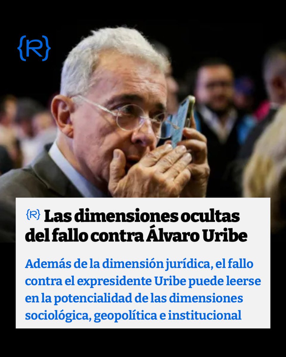 1/10 🔍 #Hilo | El fallo contra Álvaro Uribe trasciende lo jurídico: es un parteaguas histórico que debemos analizar desde 4 dimensiones ocultas: sociológica, geopolítica, institucional y jurídica. 👇 #JusticiaUribe