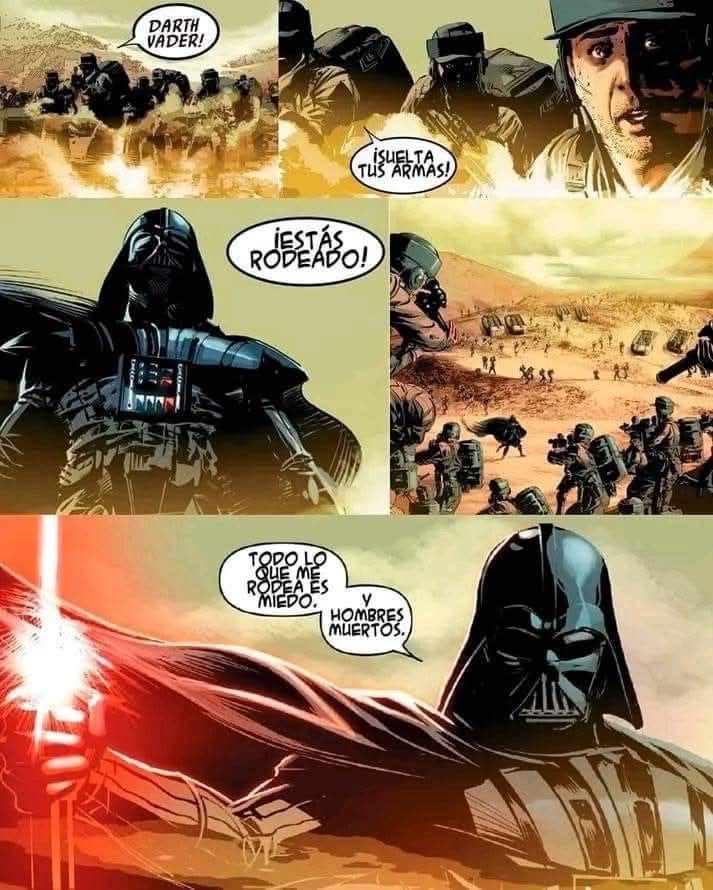 ¿Qué hace ahí Nicolas Cage? 🤪 #NicolasCage #DarthVader #StarWars #Comic