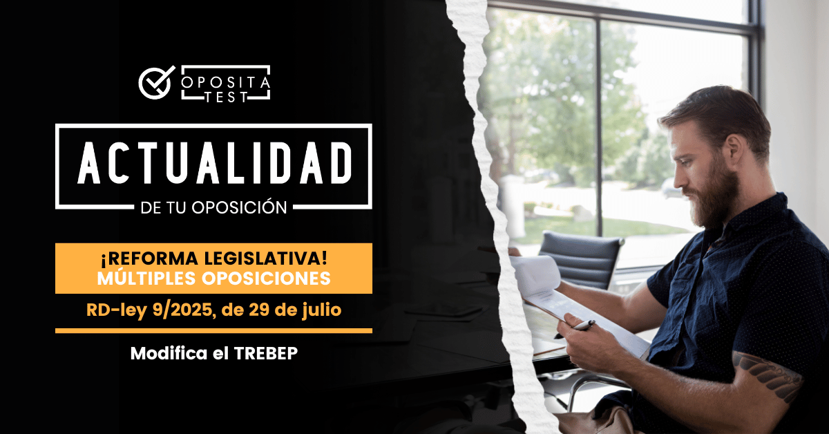 🔶¡Reforma legislativa! - Real Decreto-ley 9/2025, de 29 de julio🔶

➕ Se amplía el permiso de nacimiento y cuidado de hijos e hijas ➡️ opo.cl/ouUmw

⚠️Modifica el TREBEP, por lo que afecta al temario de diversas oposiciones