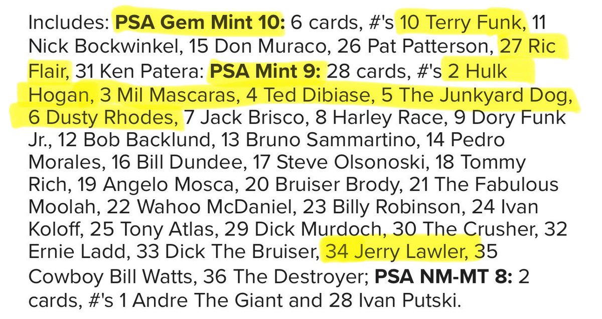 Check out my friend <a href="/dpeck100/">David Peck</a> awesome sets that are part of <a href="/HeritageAuction/">Heritage Auctions</a> Summer Platinum Sports Auctions. 

sports.ha.com/itm/wrestling-…

sports.ha.com/itm/wrestling-…

#WrestlingCardWednesday #WrestlingCards #1982WrestlingAllStars #HulkHogan #AndreTheGiant #RicFlair