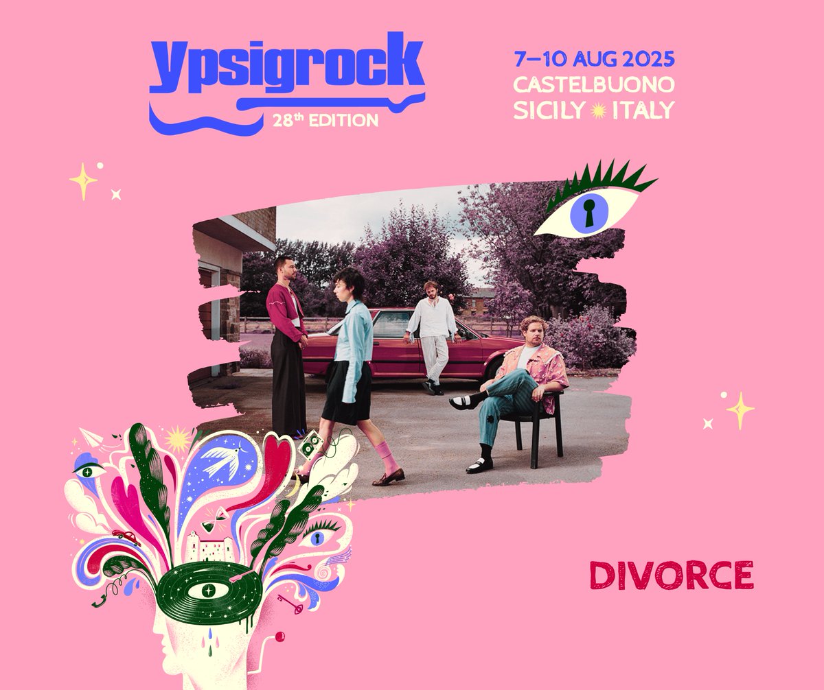 #ypsi25

📆 8 AUG 2025 ​​🌸 DIVORCE

Il futuro è già nostalgia 💖

DAY TICKETS | DAY 2 ➝ DICE: ypsi.link/2025_DayTicket…