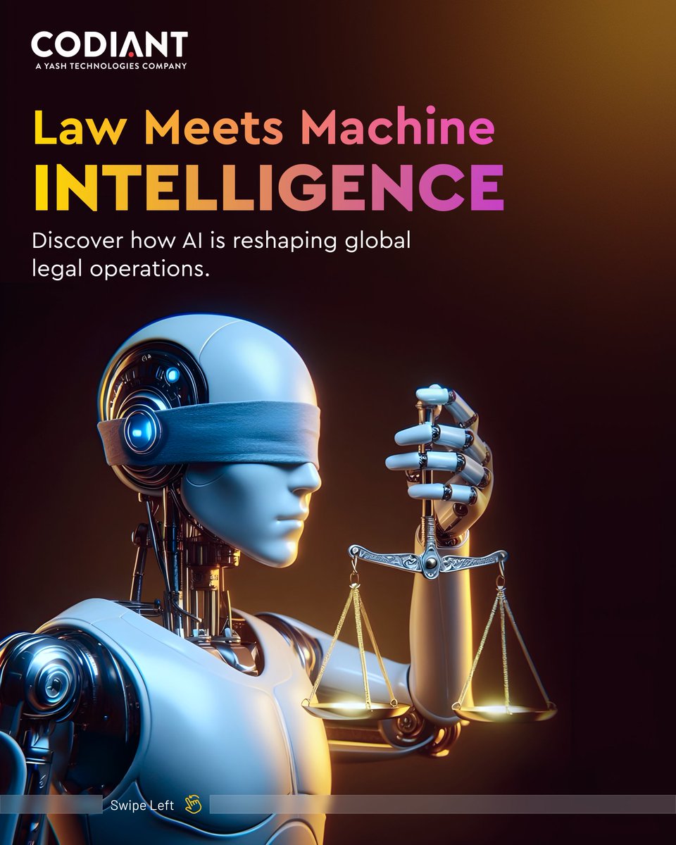 CODIANTSoftware's tweet image. 🔍 How is AI reshaping the legal world?

From speeding up contract reviews to guiding smart decisions, AI is helping legal teams do more—faster and smarter.

Efficiency meets accuracy. ⚖️💡

#AIInLaw #LegalTech #AIForProfessionals #Codiant