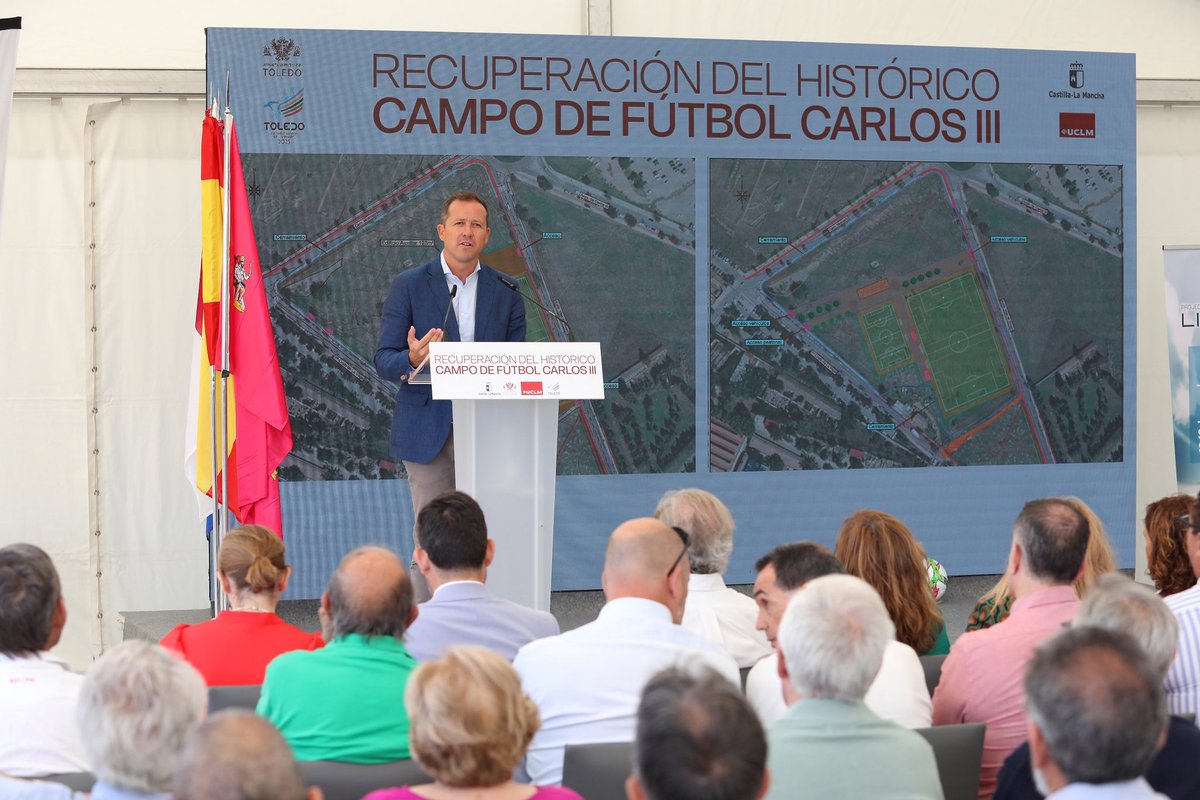 cvelazquezromo's tweet image. ⚽️ Colocar la primera piedra del nuevo campo de fútbol Carlos III ha sido un momento cargado de emoción. ➡️ Recuperamos un espacio que fue escuela de vida para muchas generaciones, parte del alma del barrio del Poblado Obrero y de la memoria colectiva de nuestra ciudad.

Es el…