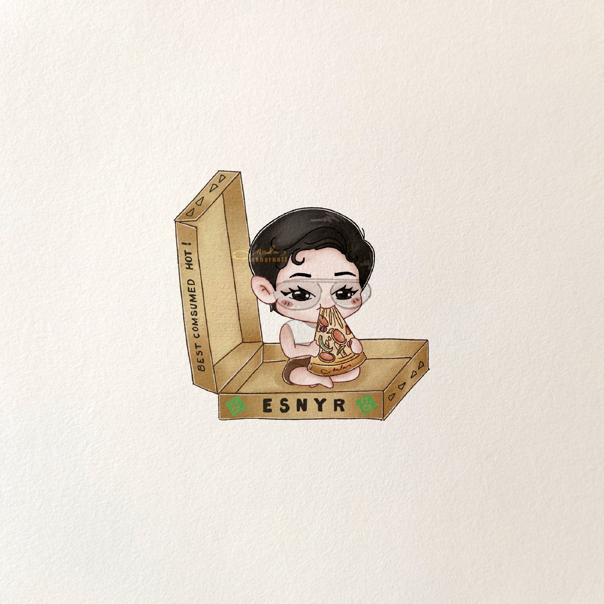 smol esnyr with her <a href="/greenwichpizza/">Greenwich Pizza</a> 🍕💚 

Esnyr | #EsnyrRanollo | <a href="/esnyrrr/">Esnyr</a>