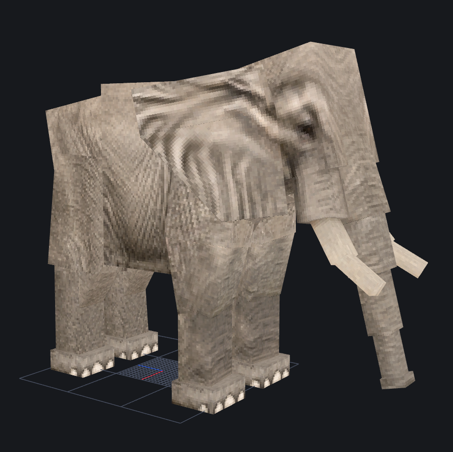 TPlowy's tweet photo. African elephant made with #Blockbench #Minecraft #pixelartist #pixelartist #voxel #voxelgame #voxelart https://t.co/eYdNhwtKSM