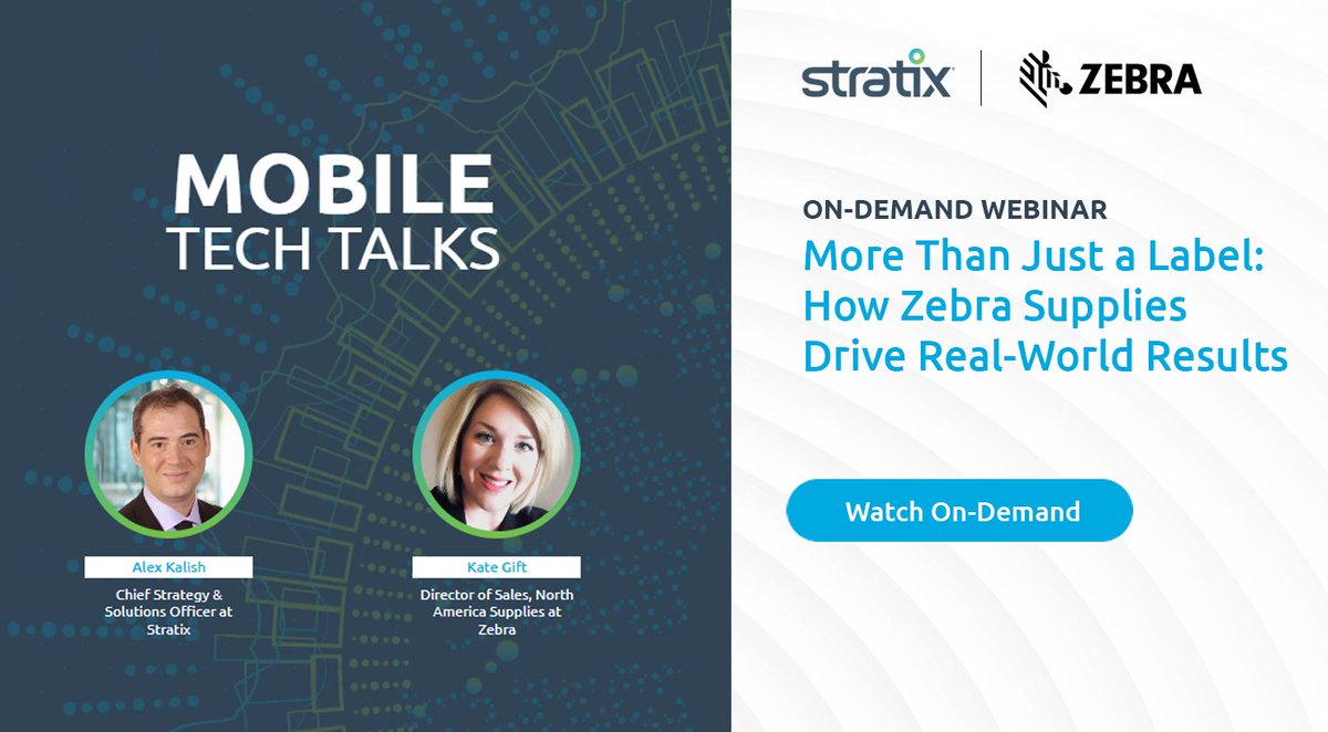 Stratix (@stratixmobile) on Twitter photo Join Kate Gift, Director of Sales, North American Supplies at <a href="/ZebraTechnology/">Zebra Technologies</a>, and Alex Kalish, Chief Strategy & Solutions Officer at Stratix, for a powerful conversation that goes far beyond the barcode. In this episode, you’ll learn why labels and consumables are anything but Join Kate Gift, Director of Sales, North American Supplies at <a href="/ZebraTechnology/">Zebra Technologies</a>, and Alex Kalish, Chief Strategy & Solutions Officer at Stratix, for a powerful conversation that goes far beyond the barcode. In this episode, you’ll learn why labels and consumables are anything but