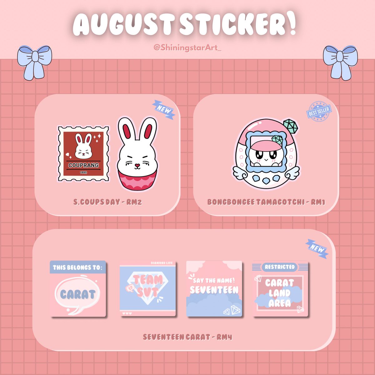 ShiningstarArt_'s tweet photo. 🇲🇾
AUGUST ITEM! 

postage &amp; pick up available!
[pick up during s.coups birthday event
#ThinkinAbout_SCOUPS 9th Aug/ leaders event #svtunitleaders 6th Sep]

PREORDER UNTIL:
6TH AUG (WED 4PM)

📝🔗 https://t.co/yaPT2dvQmj

#pasarseventeenmy #pasarseventeen #pasarSVT #pasarsvtmy https://t.co/no2uOhg6KQ