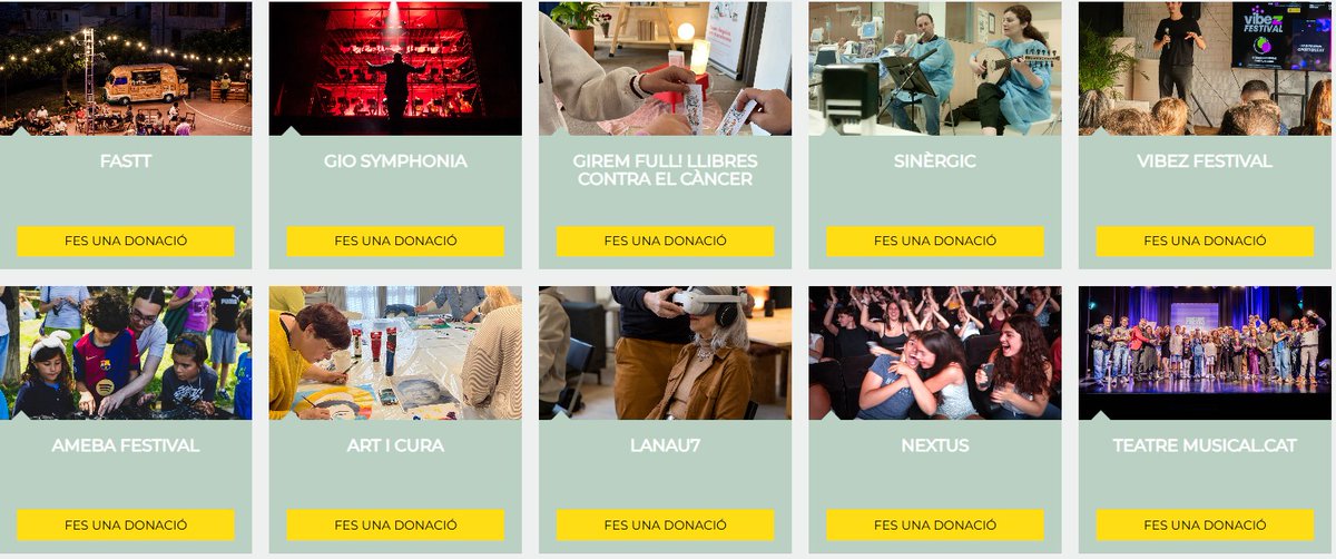 fcatcultura's tweet image. 🤝Vols donar suport als projectes semifinalistes del #ProgramaIMPULSACULTURA 2025? 

📌 Pots fer la teva aportació des del web de la Fundació 👉 fundaciocatalunyacultura.cat/donacions/

🚀Impulsa la #cultura!

#DemoDay #PremiIMPULSACULTURA #ImpulsaCultura
