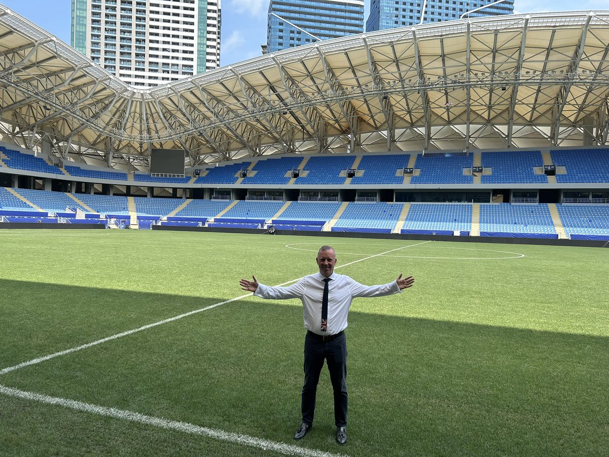 On the pitch at the state of the art Batumi stadium, where the hybrid grass is installed by UK company SIS pitches. Hope to come back to watch Dinamo Batumi play soon.