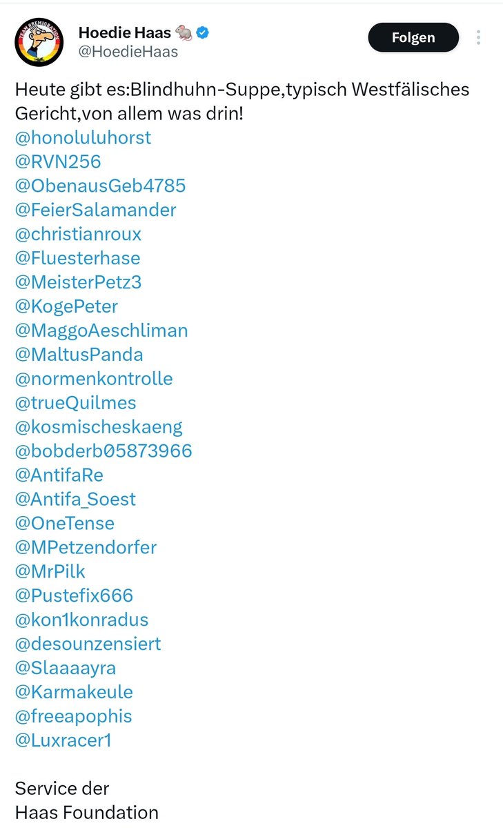 Oh nein, ich habe es jetzt so weit getrieben, dass ich es auf rechte Blocklisten geschafft habe.

Ich, der böse linksversiffte Bub!