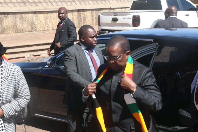 Simangaliso Dube (@simangalisodub5) on Twitter photo Here we go....
ZANU PF First Secretary and President, Cde Dr. <a href="/edmnangagwa/">President of Zimbabwe</a> has arrived at <a href="/ZANUPF_Official/">ZANU PF</a>
Headquarters for the crucial Politburo meeting <a href="/Varakashi4edW/">Varakashi4ED Mash West</a> <a href="/ZanuPFtv/">ZanuPF TV</a> <a href="/ZANUPF_Official/">ZANU PF</a> <a href="/Zanupfparty/">ZANU PF Party</a> <a href="/ChambatiLevison/">Levison Chambati</a> <a href="/CMukungunugwa/">C. H. MUKUNGUNUGWA</a> <a href="/mattmutaz/">Sen Mathew Mutavayi</a> <a href="/Mug2155/">Mug</a> Here we go....
ZANU PF First Secretary and President, Cde Dr. <a href="/edmnangagwa/">President of Zimbabwe</a> has arrived at <a href="/ZANUPF_Official/">ZANU PF</a>
Headquarters for the crucial Politburo meeting <a href="/Varakashi4edW/">Varakashi4ED Mash West</a> <a href="/ZanuPFtv/">ZanuPF TV</a> <a href="/ZANUPF_Official/">ZANU PF</a> <a href="/Zanupfparty/">ZANU PF Party</a> <a href="/ChambatiLevison/">Levison Chambati</a> <a href="/CMukungunugwa/">C. H. MUKUNGUNUGWA</a> <a href="/mattmutaz/">Sen Mathew Mutavayi</a> <a href="/Mug2155/">Mug</a>