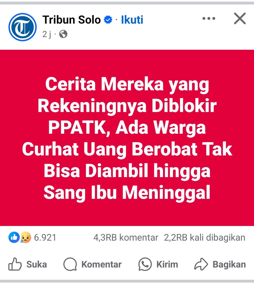 Sudah memakan korban kebijakan nyusahin rakyat.