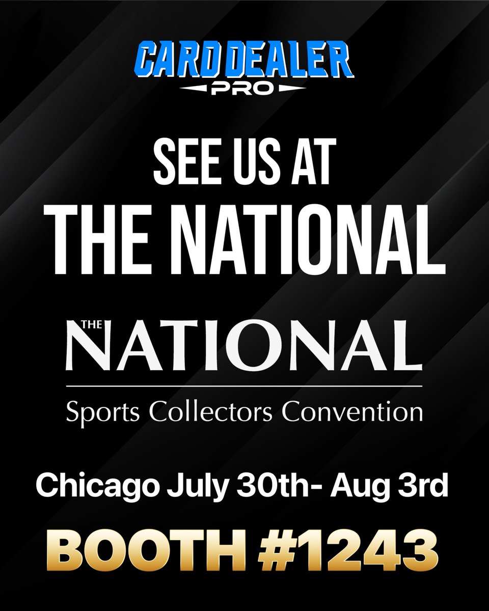 Card Dealer Pro (@carddealer_pro) on Twitter photo Card Dealer Pro is hitting the show floor at the <a href="/nsccshow/">The National Sports Collectors Convention Inc.</a> in Chicago this week! Come find us and CollX in the Breakers Pavilion at Booth #1243! Come meet the team and learn how Card Dealer Pro helps sellers:
-List faster with our 20M+ card database
-Manage inventory across Card Dealer Pro is hitting the show floor at the <a href="/nsccshow/">The National Sports Collectors Convention Inc.</a> in Chicago this week! Come find us and CollX in the Breakers Pavilion at Booth #1243! Come meet the team and learn how Card Dealer Pro helps sellers:
-List faster with our 20M+ card database
-Manage inventory across