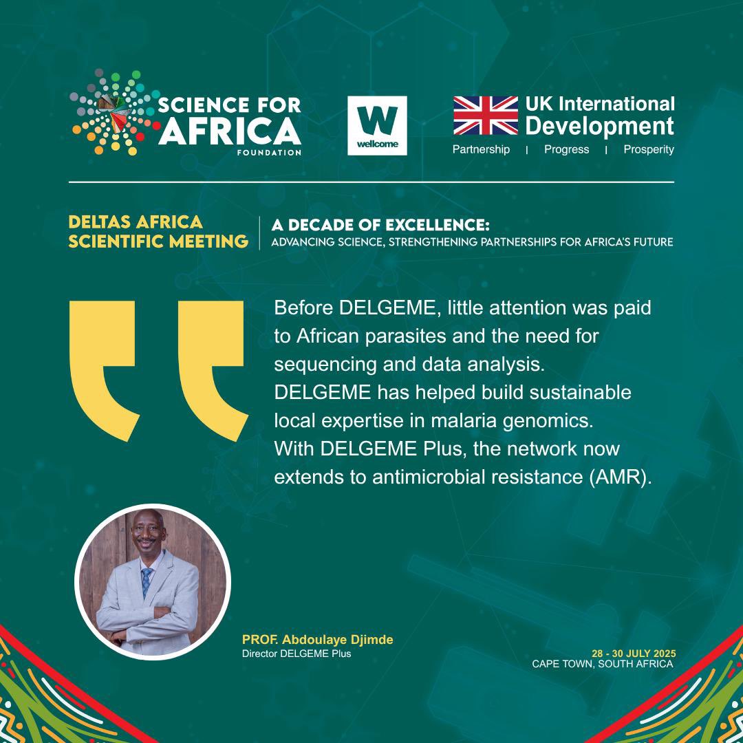 Day 3 of #DELTASAfrica Scientific Meeting
 
Prof. Abdoulaye Djimde <a href="/djimdeab/">Abdoulaye DJIMDE</a>, Director of <a href="/DELGEME1/">DELGEME PLUS</a> Plus gives a presentation during Showcasing Excellence session.
<a href="/SciforAfrica/">Science for Africa Foundation</a>