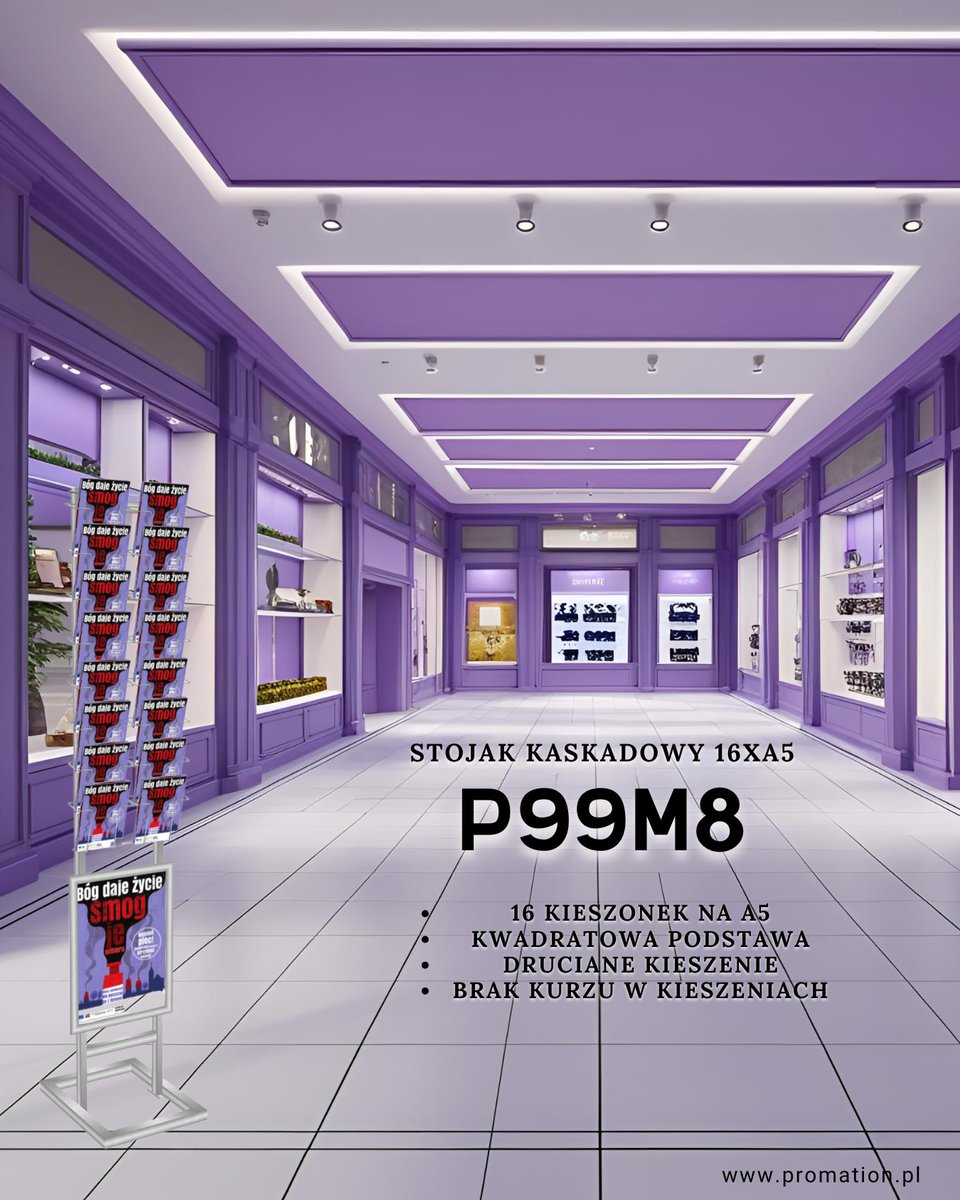 Promation_pl's tweet image. Jednostronny stojak P99m8: 16 drucianych kieszeni A5 + rama OWZ A3 na plakat. Idealny do recepcji, biur, hoteli i punktów obsługi.

👉 Sprawdź szczegóły:
 promation.pl/stojaki-na-fol…
#stojaknaulotki #ekspozytor