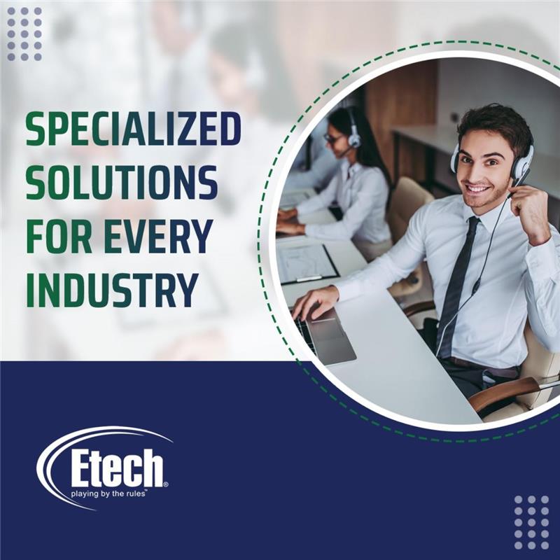 Different industries, different challenges, one solution. 🎯

Our specialized teams bring deep industry knowledge to:

- Healthcare

- Financial Services

- Technology

- Retail

Experience support tailored to your sector's unique needs.

Contact us: etechgs.com/call-center-se…