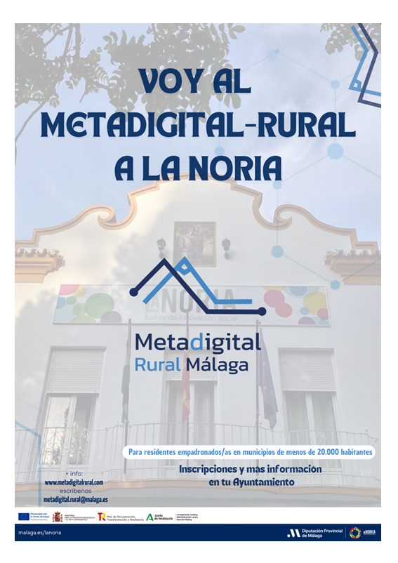 🔝💻🎡¡Ya tenemos a los grupos que participan en el programa ‘Voy al Metadigital Rural a La Noria’ !

👩🏻‍💻👨🏻‍💻Para la capacitación digital de jóvenes entre 12 a  18 años de municipios menores de 20 mil habitantes de la provincia de Málaga.

ℹ️bit.ly/3GOWgA5